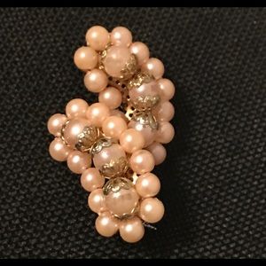 Miriam Haskell Pink Pearl Earrings